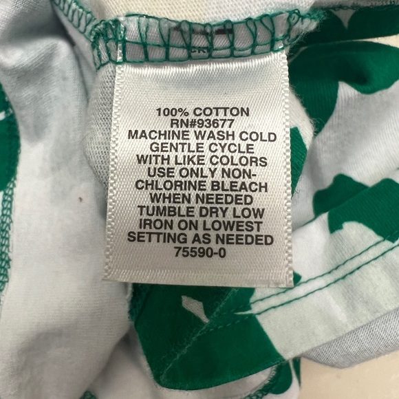 Liz Claiborne green/white flowered Tshirt dress with pockets - size M - Picture 7 of 7